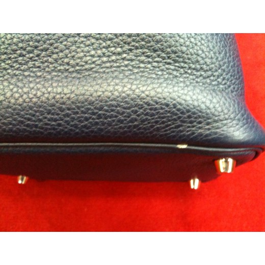 Sac Hermès Picotin PM en cuir bleu