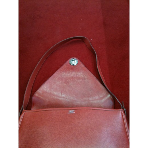 Sac Hermès Christine en cuir rouge