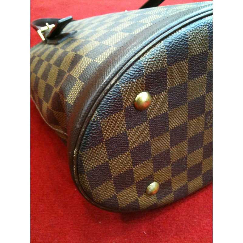 Sac Louis Vuitton Petit Bucket en toile damier ébène