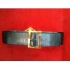 Ceinture Chanel Vintage en cuir noir