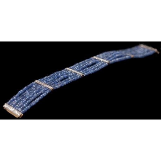 Bracelet Manchette "saphirs de ceylan"