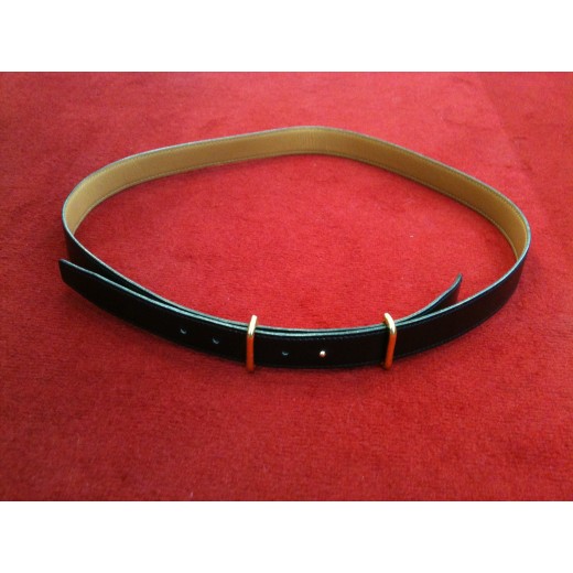 Ceinture Hermès en cuir noir