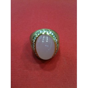 Bague en vermeil et quartz rose