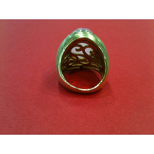 Bague en vermeil et quartz rose