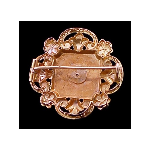 Broche ancienne deux ors et perle