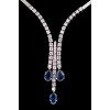 Collier moderne en or, saphirs et diamants