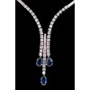 Collier moderne en or, saphirs et diamants