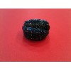 Bague Swarovski en cristaux bleus et noirs