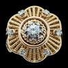 Bague ancienne deux ors et diamants