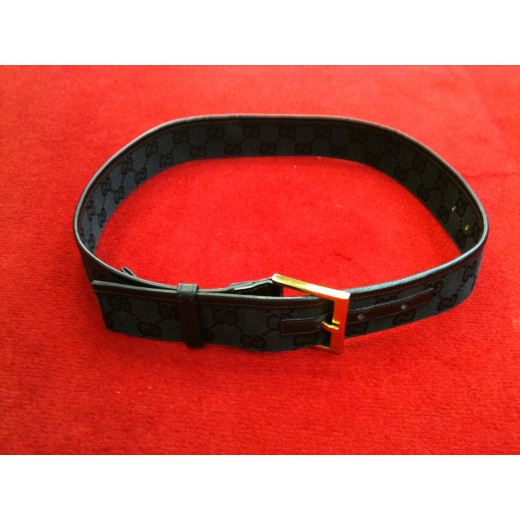 Ceinture Gucci en tissu noir