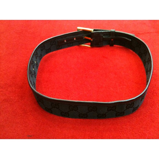 Ceinture Gucci en tissu noir