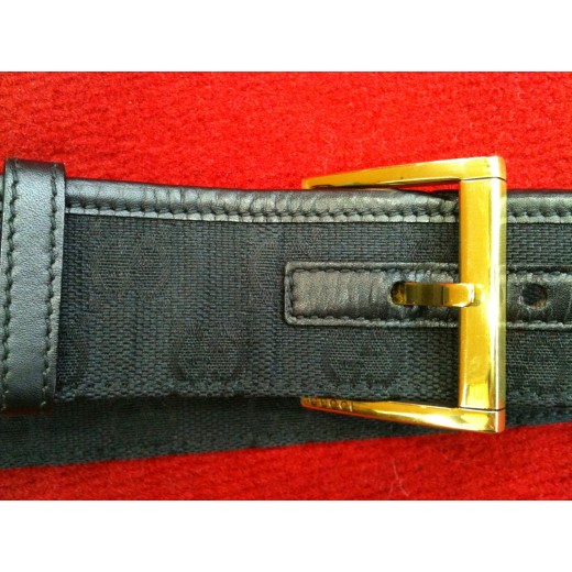 Ceinture Gucci en tissu noir