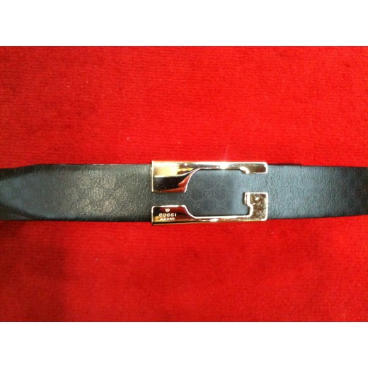 Ceinture Gucci en cuir noir 