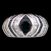 Bague moderne en or, saphirs et diamants