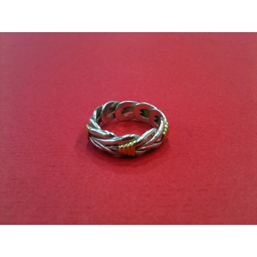 Bague Christofle en argent et or