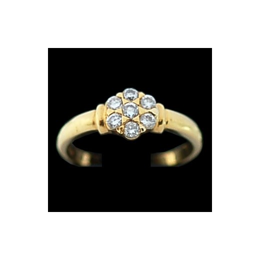 Bague moderne marguerite en or et diamants