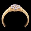 Bague moderne marguerite en or et diamants