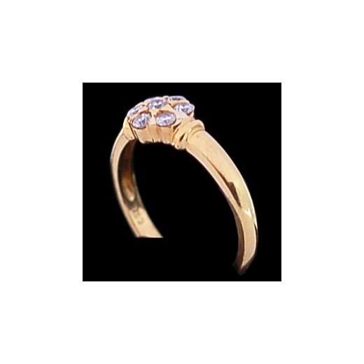 Bague moderne marguerite en or et diamants