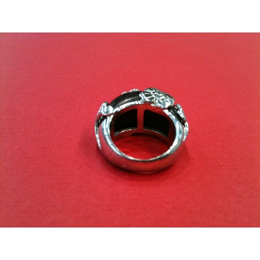 Bague Kenzo Rosewood en argent et bois