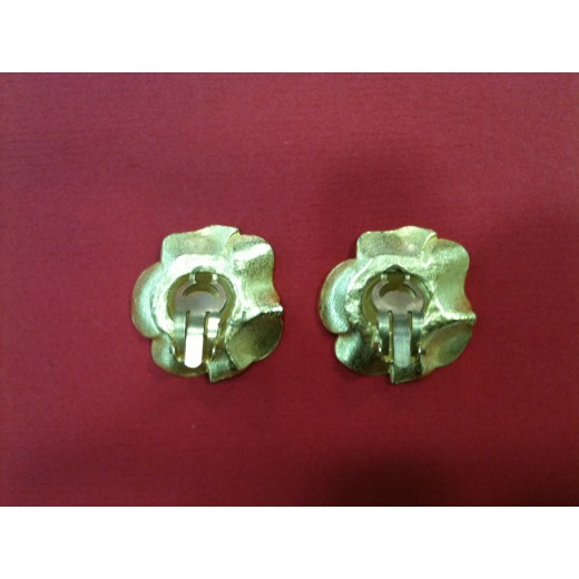 Boucles d'oreilles Kenzo Fleurs en métal doré