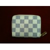 Porte-monnaie Louis Vuitton Zippé en toile damier azur