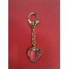 Porte-clés Swarovski Coeur en cristal et plaqué or