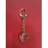 Porte-clés Swarovski Coeur en cristal et plaqué or