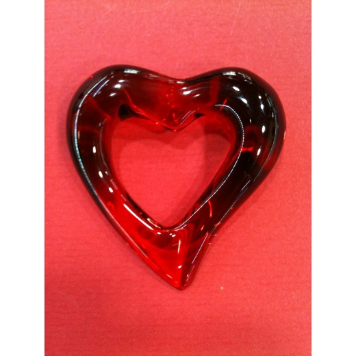 Pendentif Baccarat Coeur en cristal rouge 