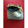 Sac Gucci porté épaule en tissu beige et cuir