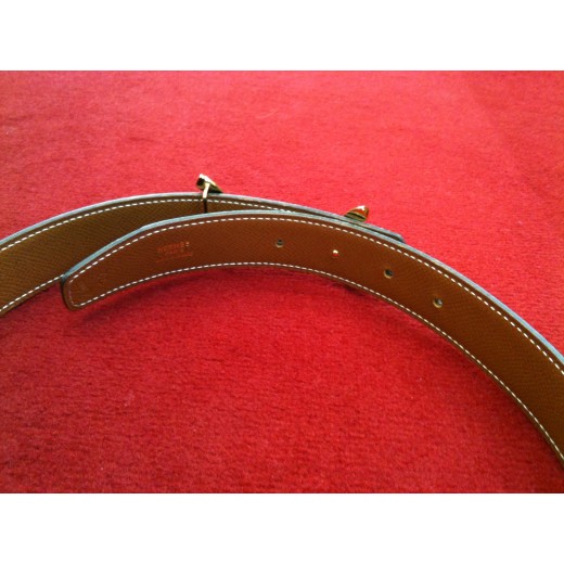 Ceinture Hermès en cuir noir
