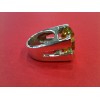 Bague moderne en argent et quartz lemon