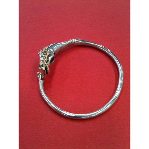 Bracelet Tête de cheval en or et argent