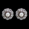 Boucles d'oreilles anciennes en or, argent, diamants et perles