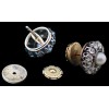 Boucles d'oreilles anciennes en or, argent, diamants et perles