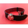 Bracelet Louis Vuitton Voeux en cuir noir