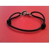 Bracelet Dinh Van Menottes en argent sur cordon noir