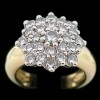 Bague moderne fleur en or et diamants