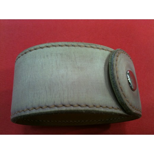 Bracelet  Hermes Médor en cuir rose pâle