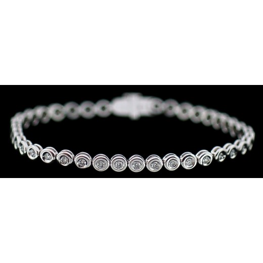 Bracelet ligne en or et diamants