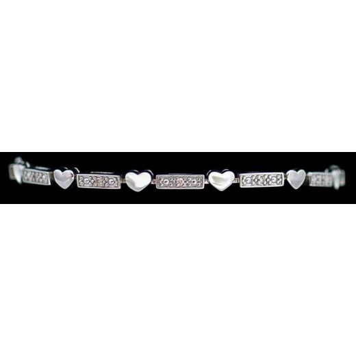 Bracelet ligne en or et diamants