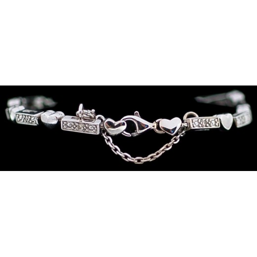 Bracelet ligne en or et diamants