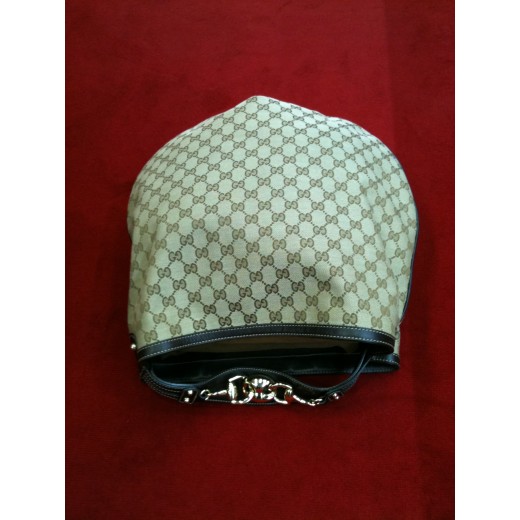 Sac Gucci Logo en tisu beige