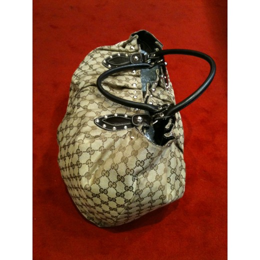 Sac Gucci Logo en tisu beige