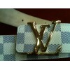 Ceinture Louis Vuitton Initiales en toile damier azur