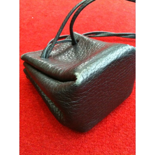 Bourse Hermès en cuir noir