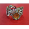 Montre Crystal en plaqué or et strass