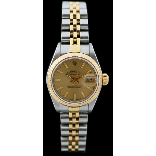 Montre Rolex Lady Oyster Perpetual Datejust en or et acier