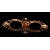 Broche ancienne onyx et topaze