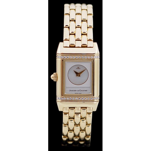 Montre Jaeger Lecoultre Lady Reverso Duetto en or et diamants