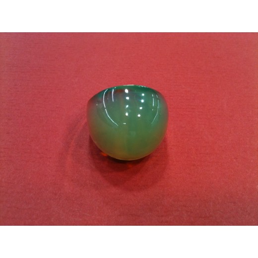 Bague Lalique verte en cristal 